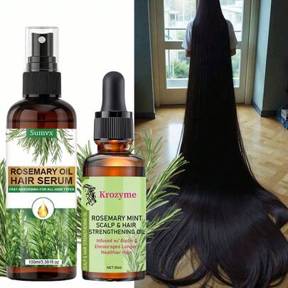 Aceite esencial de romero talla grande spray para el cuidado suave del cabello, extracto natural de plantas