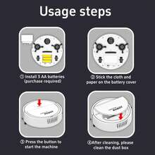 Robot hút bụi 3 trong 1, quét và lau nhà đa năng, thích hợp cho sàn gỗ, đá cẩm thạch, gạch, thảm, nhà bếp và nhiều bề mặt khác, lau sàn nhà (chạy bằng pin) - Nhiều màu - Xem 10