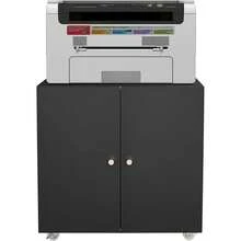 Dragonpad Metal Printer Cabinet With 4 Wheels, Mobile Rolling Cabinet With File Storage, Heavy Duty Under Desk Printers Table Stand With Doors & Adjustable Shelf, Home Office File Organizer Printer Stand - Đen-2 lớp - Xem 4