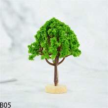 1pc Mini Realistic Tree Model, Miniature Realistic Landscape Tree, Cute Micro Ornament Fairy Garden Decor Micro Landscape Resin Craft Ornament Home Desktop Garden Accessory, Artificial Plant - Multicolor - View 13