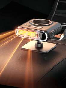 12V Digital Display Car Heater, Rapid Heating Portable Defroster, Cigarette Lighter Powered, Heating And Fan For Fast Warming, Suitable For Most Vehicles, Ideal For Winter Travel And Camping, Auto Accessory