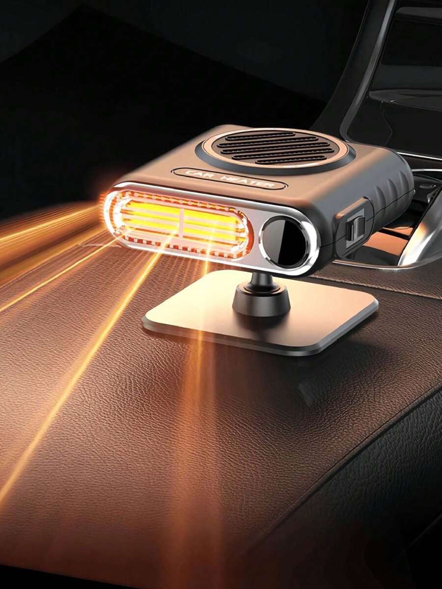12V Digital Display Car Heater, Rapid Heating Portable Defroster, Cigarette Lighter Powered, Heating And Fan For Fast Warming, Suitable For Most Vehicles, Ideal For Winter Travel And Camping, Auto Accessory