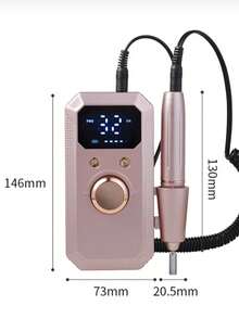 电动指甲打磨机，专业便携式指甲锉机，适用于亚克力、凝胶指甲抛光，配备11个打磨头和21个打磨带，无线高速，适合美甲沙龙和家庭使用，是送给女性的绝佳礼物。