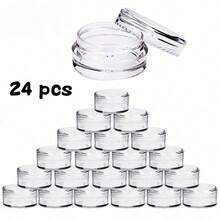 72pcs/48pcs/24pcs/12pcs/1pc 5ml Empty Box Diamond Powder Jewelry Storage Box Eye Shadow Lipstick Filling Bottle Small Round Cosmetic Container Travel Portable Box Subpackage Can Mini Small Round Jar With Lid Round Cosmetic Box Subpackage Bottle Leak Proof Bottle Nail Jewelry Box Sequin Subpackage Empty Bottle Small Round Bottle Eye Shadow Gold Powder Cream Bottle