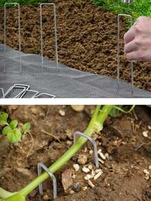 U型金属地钉，用于固定人造草坪、围栏、灌溉管道和景观布