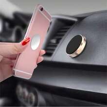 1 Round Magnetic Phone Holder - Strong Suction Cup, Multifunctional And Slim Design - Stable Holder For Convenient Phone Mounting