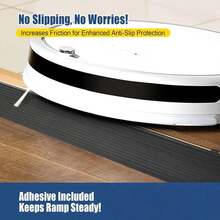 1件门槛坡道 - 可调节坡道，带背胶，适用于室内外门口、路沿、电动代步车、吸尘器、浴室等场所。