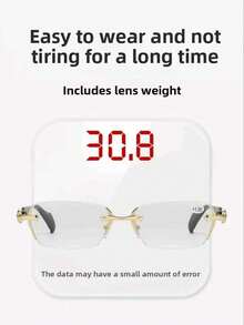 1副新款无框边缘处理时尚+100-+400高清防疲劳老花眼镜