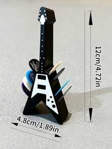 Suporte para Palhetas de Guitarra com 10 Ranhuras em Formato de V - Material de Plástico Durável, Design com 10 Ranhuras, Superfície Resistente a Arranhões, Ergonômico, Adequado para Guitarras Elétricas, Acústicas e Clássicas - Presente Ideal para Guitarristas, Essencial para Entusiastas de Guitarra, Produtos Relacionados a Guitarra, Acessórios de Guitarra, Caixa de Armazenamento de Palhetas de Guitarra - Multicolorido - Visão 3