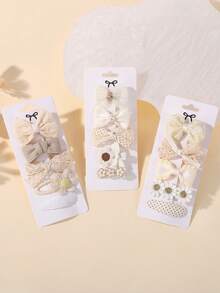 4/5pcs Bohemian Style Cute Bowknot Hair Clips, Sweet Kids Fashion Hair Accessories Gift Set - Multicolor - View 5