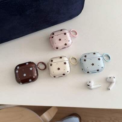Cute Minimalist 4-Color Star Carabiner Pro 3/Pro 2/Pro/ 4/3/2 Case, Fashion Women Earphone Case, Minimalist Earphone Case, Apple Earphone Case, Apple Earphone Cover