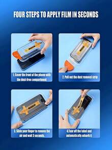 3片装高清无尘安装钢化玻璃屏幕保护膜，防爆防刮，兼容三星Galaxy S25 S24 A56 A36 A16 A26/红米Note 14 13 Pro 4G 5G/小米Poco/ 17系列，9H硬度，无气泡，自动吸附，安装简便，手机屏幕保护膜必备，适用于日常、办公、居家等多种场景。防水防震防摔，有效保护手机屏幕。 - 無色 - 查看 3