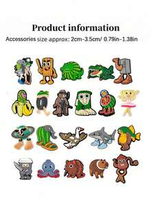 21 قطعة أو 36 قطعة/عبوة من إكسسوارات الأحذية الكيوت الإيطالية DIY للكلوغز والصنادل، إكسسوارات قابلة للإزالة بتصميم كاواييي "تونغ تونغ تونغ ساحور ترلالرو ترلالا"، هدايا وديكورات لحفلات الأعياد والمناسبات، بتصميمات مميزة مثل البرمبيرو والتمساح والليريلي لاريلا والجلوربو والفروتو والدريلو - متعدد الألوان - مشاهدة 4