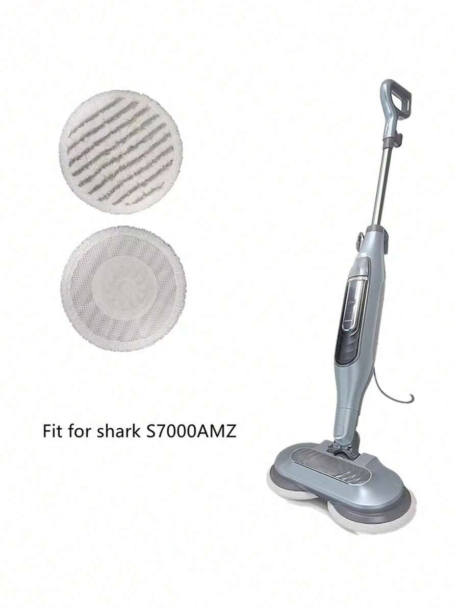 1pc/2pcs/3pcs Replacement Mop Pads Compatible With Shark S7000AMZ S7001 S6002EU T2 Steam Mop, Suitable For Kitchen, Dining Room, Bedroom, Hotel, Easy To Use - White Gray - View 1