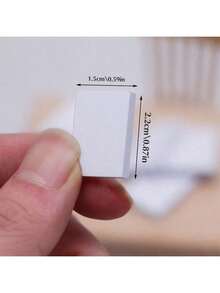 1:12 Scale Mini White Blank Books, Dollhouse Decor, Miniature Fake Books, Dollhouse Study Accessories, BJD Doll Supplies, DIY Craft And Photography Props - Multicolor - View 4