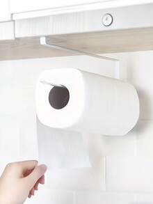 1 White / 1 Black / 2 Modern Metal Storage Hooks, Multi-Function Over-The-Door Hanging Organizer Rack, Suitable For Kitchen And Bathroom, Damage-Free No Nail Hanging Rack, Easy To Install, Painted Surface, Practical Hooks - Multicolor - View 6