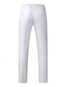 Caelus Male Groom Wedding Blazers High Quality Dress Jacket Coat Pants Vest Men 3 Pieces Set Formal Slim Tuxedo Prom Suit Business Networking Formal Tuxedo Prom Suit Work Office Suit - White - View 8
