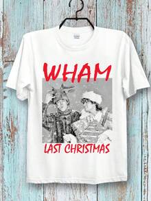 2026 New Model WHAM Christmas T-Shirt, Last Christmas New Year And Christmas T-Shirt, Cool Gift Ideal T-Shirt For Ladies And Gentlemen, Fun, Attractive And Unique Patterns - 白色 - 查看 7