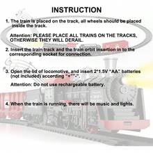 Children's Retro Steam Locomotive & Long Track Train Set - Electric Toy With Lights & Sounds, STEM Educational Gift - Multicolor - View 11