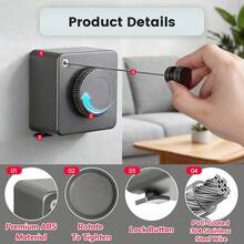 1/2PCS Indoor Retractable Clothesline Non Sagging Outdoor Clothesline Retractable Heavy-Duty Clothes Drying Line Wall Mounted Stainless Steel Line -15.1 Feet Gray - Xám - Xem 3