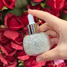 1/2 chai tinh dầu thủy tinh 30ml đính đá lấp lánh tinh tế có ống nhỏ giọt, chai đựng mỹ phẩm có thể tái sử dụng, thích hợp để bảo quản và làm quà tặng tinh dầu, thiết kế sang trọng, bao bì chăm sóc da kích thước du lịch, quà tặng sáng tạo, thích hợp cho bãi biển, kỳ nghỉ, tựu trường, cắm trại, nước hoa mini cho nam và nữ, phụ kiện du lịch - Nhiều màu - Xem 3