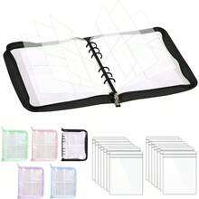 10Swpeet 81Pcs Jewelry Organizer Transparent Jewelry Storage Zip Book Set With Anti-Oxidation Pocket Black Clear Binder Zip Bag With Small Anti Tarnish Pouches For Necklaces Earrings Rings Bracelet10 - Black - View 1