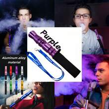 Large Size 304 Stainless Steel Hookah Mouthpiece, Multiple Colors Available, Reusable Shisha Accessories With Hanging Rope, No Electricity Required, Shisha Necklace Pendant, Hookah Gift