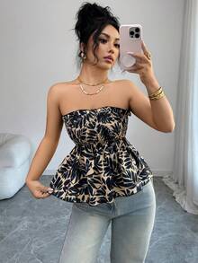 Women's Casual, Fashionable And Versatile Travel Tank Tops With Full-Body Leaf Print, Suitable For Beach Vacations, Spring, Summer And Valentine's Day - Multicolor - View 6