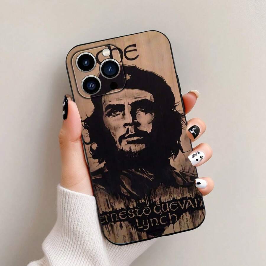 La funda de teléfono negra de TPU con temática de dibujos animados de Guevara está diseñada para iPhones, ofreciendo una excelente resistencia a los golpes y una durabilidad mejorada para la tranquilidad, compatible con iPhone 11/12/13/14/15/16 Pro. - Mezcla de colores - Ver 1