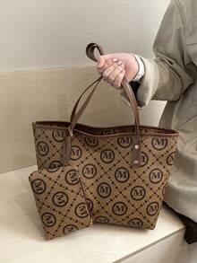 Bolso grande de gran capacidad, versátil y de moda para mujeres en 2025. Bolso de mano y de hombro, bolso de trabajo y de compras. - Multicolor - Ver 3