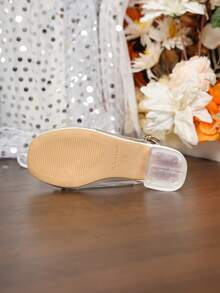 Giày sandal cao gót màu trắng cho bé gái, giày trẻ em cho mùa hè - trắng - Xem 8