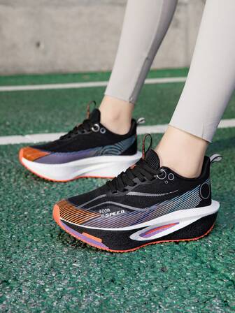 Unisex Shock-Absorbing Wear-Resistant Sneakers With Breathable Mesh Fabric, Suitable For Running, Fitness, Daily Wear, Fashionable And Comfortable Performance Shoes