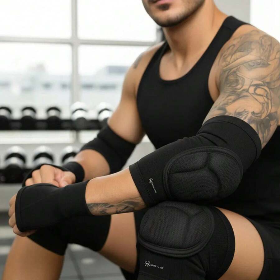 Knee And Elbow Pads Volleyball Futsal Goalkeeper Master Kit - Black - View 1