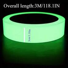 1 Roll Of Glow-In-The-Dark Adhesive Safety Tape - UV/Black Light Activated Neon Green, Durable Plastic, Suitable For Nighttime Visibility, Safety, Home Decor And Outdoor Safety, Glow-In-The-Dark Tape, Safety Tape, Elegant Appearance, Strong Adhesion - 1.18 Inch * 118.11 Inch - View 11