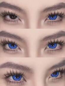 Daily Disposable 3D Blue Contact Lenses To Create A Captivating Eye Makeup Look. A Holiday-Themed Product, Suitable For Everyday Wear, It's The Perfect Choice For Holiday Parties, Costume Parties, Halloween Gifts, And Christmas Props, Enhancing The Halloween Atmosphere. It's Also An Ideal Choice For Birthday And Holiday Gifts. - 彩色 - 查看 5