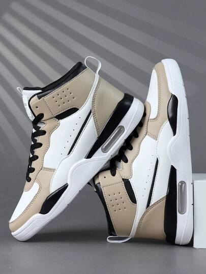 Zapatos deportivos para hombres, tenis casuales con cordones, suela blanda y plana, cómodos zapatos deportivos para academia, zapatos livianos de caña alta para uso diario