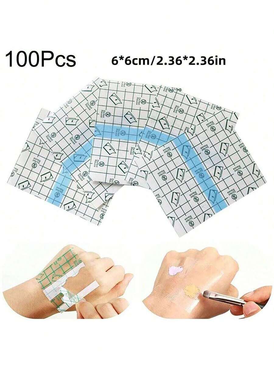 Bộ 100/200/300/500 khay trộn phấn trang điểm dùng một lần, dụng cụ trang điểm, phụ kiện, quà tặng, đồ dùng du lịch giá rẻ, vật dụng cần thiết khi đi du lịch. - Trong sáng - Xem 1