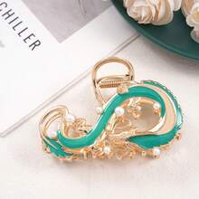 1 Stück Emaille Perle Drachen geformter Haarclip, mit exquisiter Verarbeitung, die klassischen und modernen Stil kombiniert, geeignet für den täglichen Gebrauch, Partytragen und als Geschenk, elegante Krallen Clips Lässig Haarklammern - Verschiedenfarbig - Übersicht 13