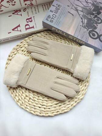 1双秋冬加厚保暖触屏手套