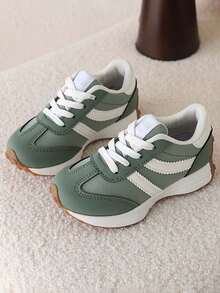 1 Pair Versatile Wear-Resistant Children's Sports Shoes, Spring/Autumn - Green - View 1