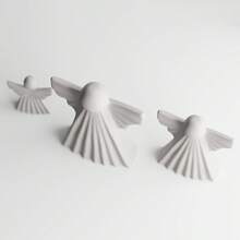 ORIZZONTE Angelo Decorativo Natalizio in 3D – Set da 3 Pezzi in Diverse Misure – Decorazione Elegante per Natale, Casa e Regali – 100% Made in Italy, Spedizione dall'Italia - Grigio - Visualizzare 4