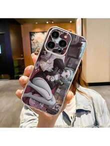 Funda de teléfono Cyberpunk E-Edgerunners 2 compatible con 17, 16, 15, 14, 13, 12, 11 Pro Max, Air Soft Cover, funda de silicona transparente y suave, funda para 17, funda para 17 Pro, funda para 17 Pro Max, funda compatible con 17 Pro, funda para 17 Pro Max, funda para 17 - Z4 - Ver 4