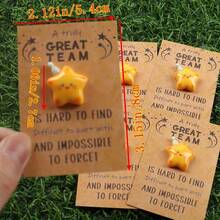 5pcs "Best Team" Card, Star Pocket Hug Card, Thank You Gift, Gratitude Card, Star Keychain, Support Gift, Appreciation Gift, Mother's Day Gift, Unique Birthday Gift, Back To School Gift - Multicolor - View 2