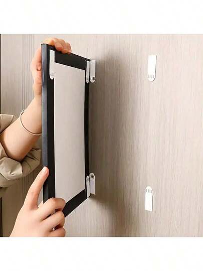 12/24pcs Punch-Free Tape Strips Self Adhesive Picture Frame Fixed Poster Wall Hook Decorate Fixing Wall Double Sided Tape,Frame Traceless Self Adhesive Tape,Punch-Free Adhesive Strips For Wall Decor & Mounting, Wall Protection - Easy Peel Mounting Strips For DIY Crafts