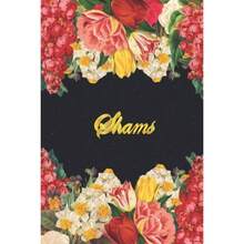 Shams: Lined Notebook/ Journal with Personalized Name, Monogram initial S on Back Cover, Floral cover, Women - inicial - Ver 2