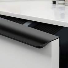 5个铝合金隐形拉手，免钻孔橱柜抽屉柜极简弧形拉手，哑光隐藏式现代简约家具门把手 - 彩色 - 查看 1