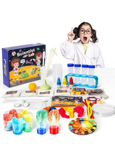 48-In-1 Science Experiment Kit, DIY STEM Science Experiment Set, Educational Toys For 6-11 Year Old Boys And Girls, Science Toys, Science Party, Physics Science, Toys For 6 Year Old Boys, Children's Games, Craft Kits, Portable Microscope, Children's Science, Suitable For 8 Year Old Boys