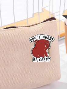 1 pièce Broche en métal mignonne de Capybara, accessoire polyvalent pour vêtements et sacs - brun-rouge - Voir 7