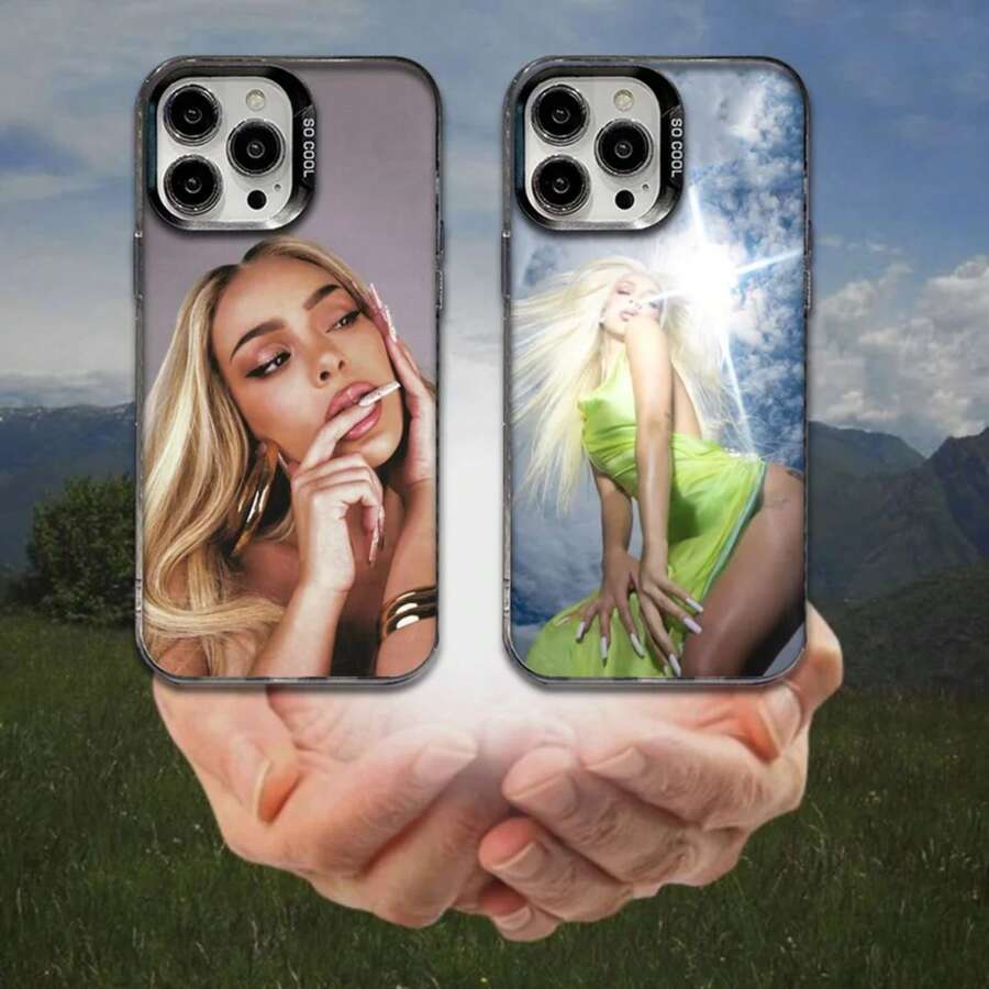 Funda de teléfono B-Bad GyalS Singer para iPhone 17 16 15 14 13 12 11 Ais/Pro/Max/Plus, anti-caída, negra mate, dura - z1 - Ver 1