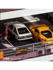 C C A 1:64 Alloy Car Model Simulation Racing Car Collection With Acrylic Cover + Base, Small-Scale Car , ,  Gifts For Boys - 1:64 Toyota AE86 - View 6
